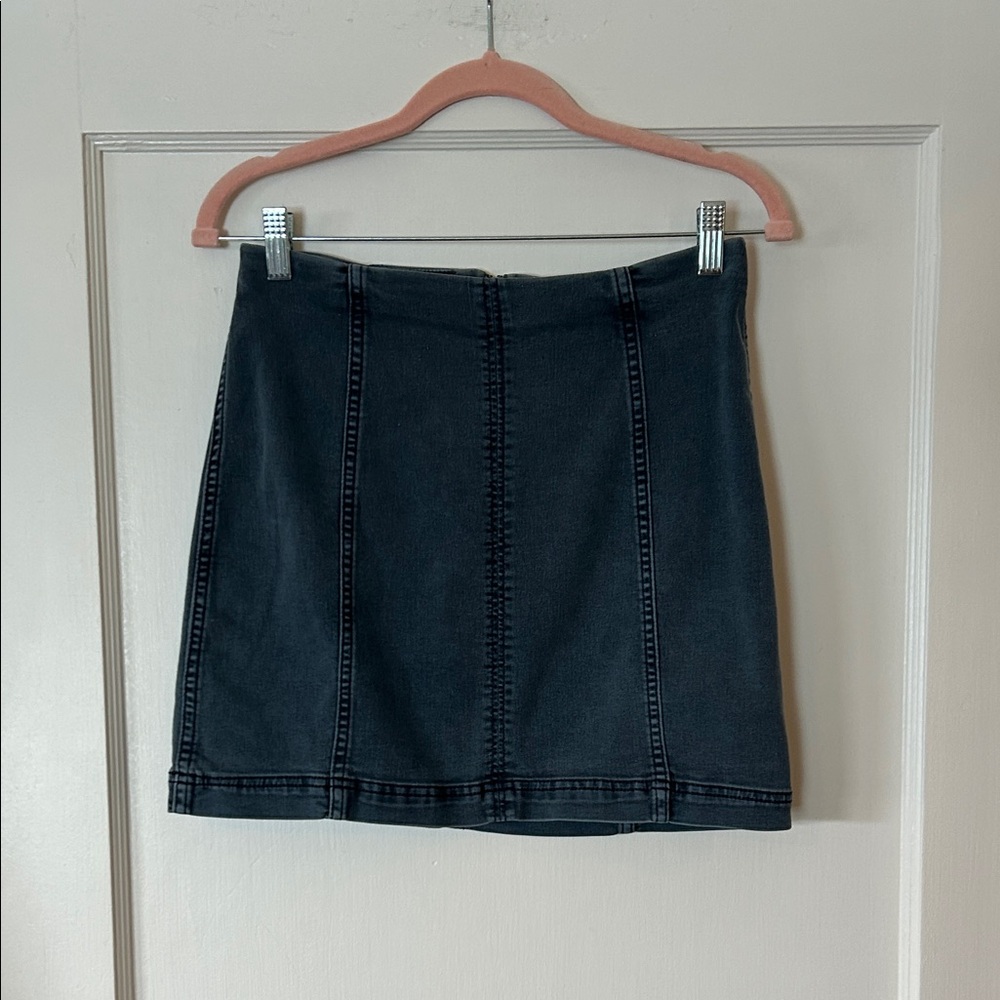 Free People Charcoal Mini Skirt